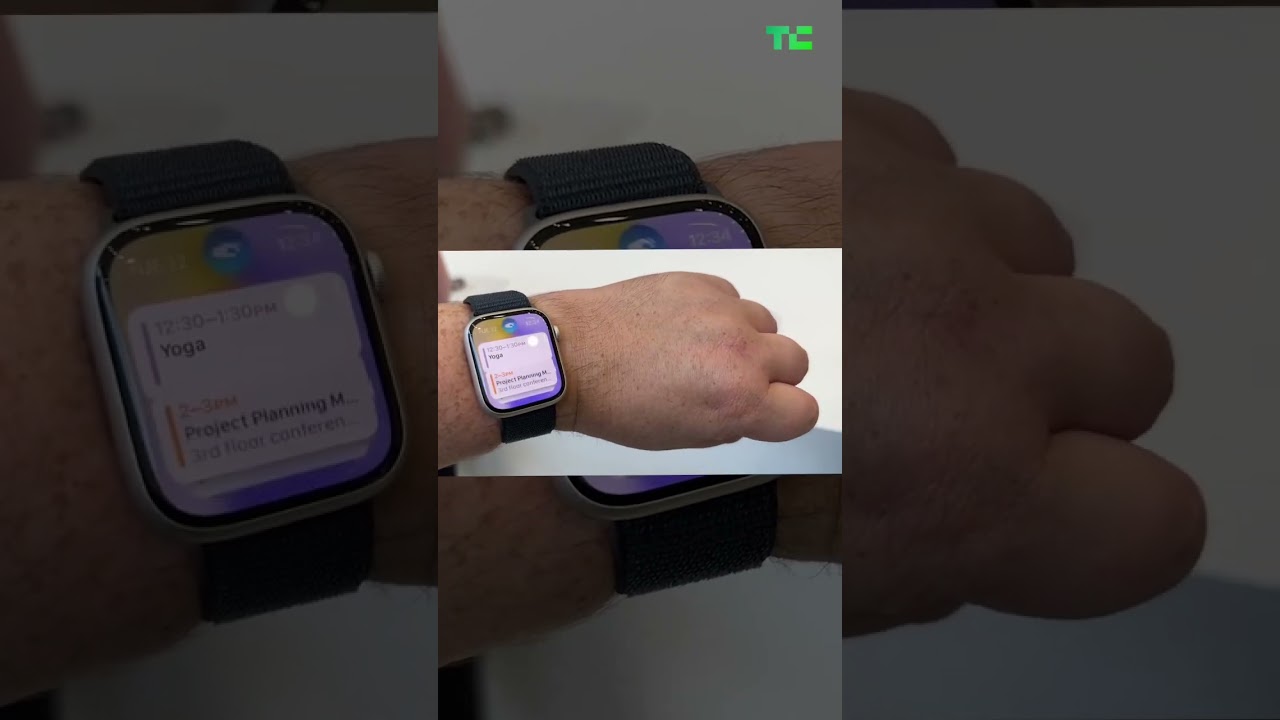 Apple Watch Double Tap | Apple Event 2023 | TechCrunch