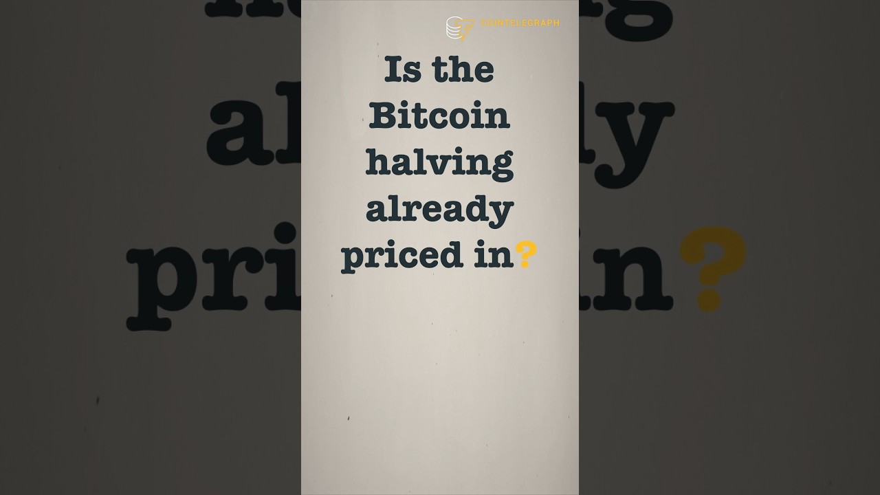 Is the #Bitcoin #halving priced in?