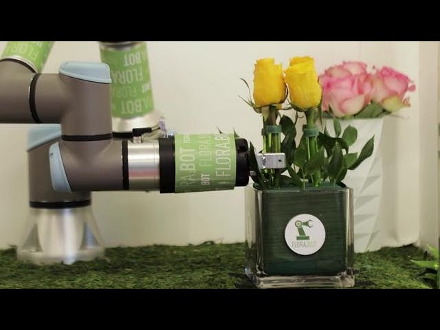 Florabot is using robotic arms to make floral arrangements