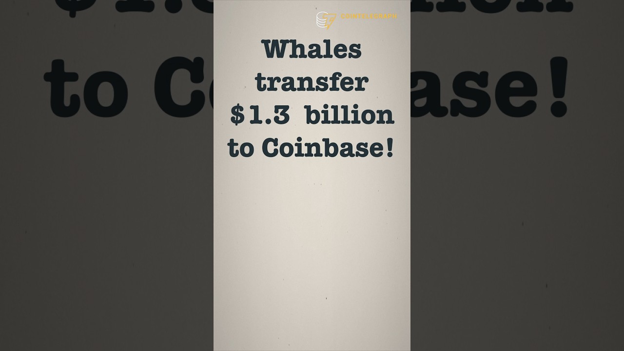 ‘Giant buy’ signal? #Crypto whales transfer $1.3B to #Coinbase