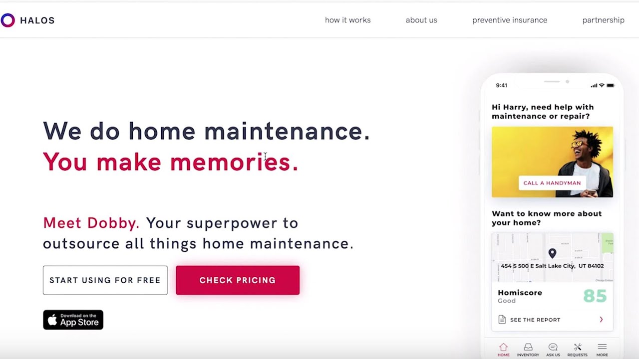 Halos offers a home maintenance app